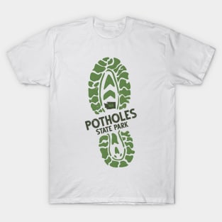 Potholes State Park Washington WA Hiking Boot Print T-Shirt
